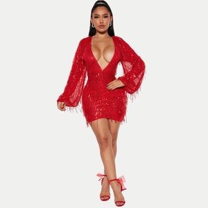 NWT - Fashion Nova Shake It Girl Sequin Mini - Size Large